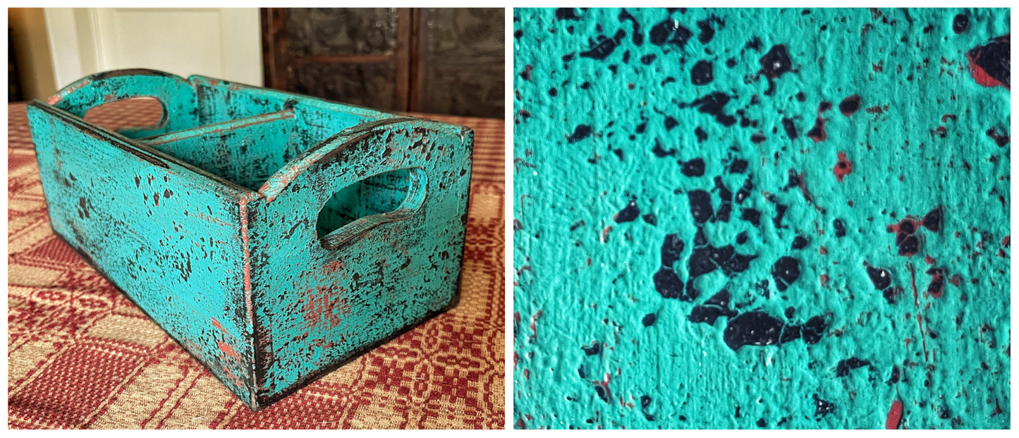 Rustic Painted Wooden Tote