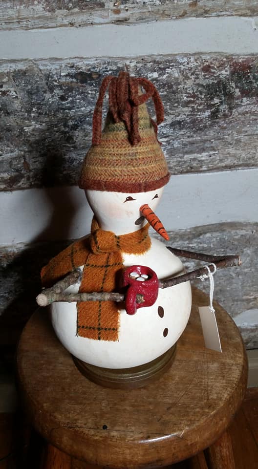 Soggy Bottom Snowman with MUG on wooden base