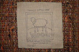 Woolly Little Lamb Rug Hooking Pattern on Linen